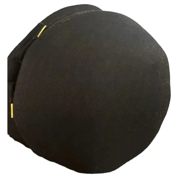 AVINTAGE BLACK WOOL HAT WITH GOLD OUTLINED BOW, FUNNY GIRL VIBES ONE SIZE - Picture 7 of 9